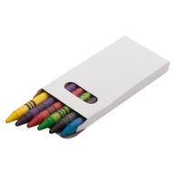 SADA VOSKOVÝCH PASTIEL 8CM KRÁTKE VOSKOVÉ CENIORY 6 FARIEB V BIELEJ KRABIČKE