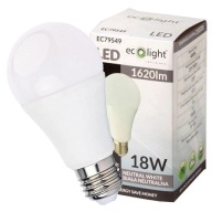 Klasická LED žiarovka, veľký závit, E27, 18W, 4000K, neutrálna