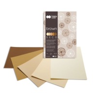 DECO BROWN blok A4 20k 5 farieb HAPPY COLOR 170 g/m2