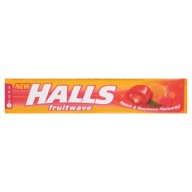 Halls Fruitwave Peach & Raspberry cukríky 45 g