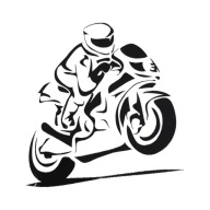 Nálepka na motorku CHASER na auto, čierna