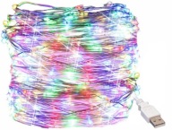 OSVETLENIE LED SVIETIDLÁ VIANOČNÁ VENČICA DEKORÁCIA USB LAMPY 100 LED 10m