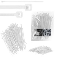 100x sťahovacie pásky Káblové pásky Zipsy 2,5 x 120 mm Silné UV sťahovacie pásky