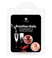 Brazílske lopty. Erotický masážny olej na intímne miesta.