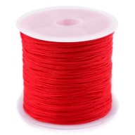 Červená dekoračná POLYESTEROVÁ DIY STRUNKA, 25 m