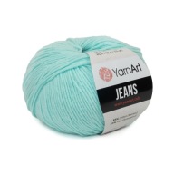 50 g priadze, 55 % bavlna 45 % akryl, YarnArt Jeans svetlo tyrkysová 76