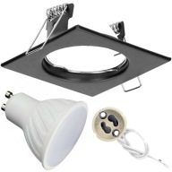 PEVNÁ HALOGÉNOVÁ LAMPA + GU10 5W NEUTRÁLNA LED ŽIAROVKA 4000K + ZÁSUVKA