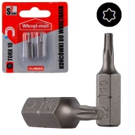 TORX 10 skrutkovacie bity 25mm 2 ks TX10 magnetické Klimas