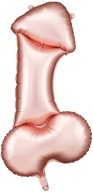 FÓLIOVÝ BALÓNOVÝ PENIS, RUŽOVÉ ZLATO, TAŠKA NA BACHELORETTE PARTY 112 CM PENIS