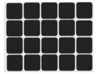 PLSTENÉ PODLOŽKY NA ČIERNY NÁBYTOK PLSTEŇ 20X20MM