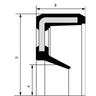 Simering, tmel 4x8x2 VC NBR