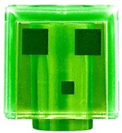 LEGO 19729pb021 Minecraft Slime head New (1g)