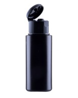 ČIERNA EKO HDPE FĽAŠA 50ml FLIP TOP MATNÁ ČIERNA