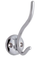 DVOJSTENNÝ KOVOVÝ VEŠIAK NA OBLEČENIE 9 CM AMIX W009/C CHROM.