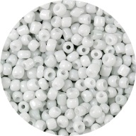 biele KORÁLKY SKLENENÉ MALÉ 2mm SOUTHACHE 20g HIT