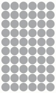 CIRCLE Nálepky Bodky 3cm 60ks Strieborná