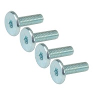 100x metrická skrutka M6 x 20 mm biela pozinkovaná s hlavou valca, nábytková skrutka