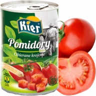 Ošúpané paradajky nakrájané na kocky 400 g srdiečka