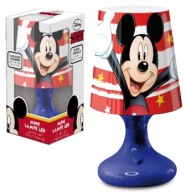 LED BATÉRIOVÁ LAMPA MICKEY MOUSE červené pruhy F800B