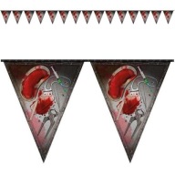 Vlajkový banner BLOOD HALLOWEEN krvná nemocnica 1000 cm