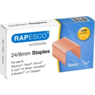 Rapesco silné medené kancelárske sponky 24/6 mm 1000 kusov do zošívačky