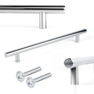 Madlo na zábradlie, zábradlie CHROME 384/464mm + skrutky