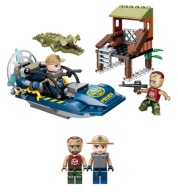 Bloky Qman Motorboat and Crocodile 108 kusov