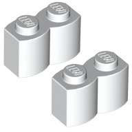 LEGO Brick 1x2/Palisade White (30136/6059185) x2
