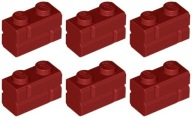 LEGO 98283 TEHLA 1x2 tmavo červená (6g) 6 ks.