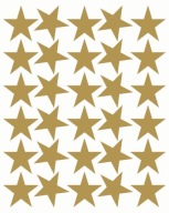 STARS Nálepky Hviezdy 5cm 30ks ZLAT