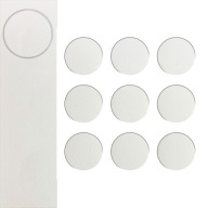 Nábytkové čiapky Biele PE Baránok Samolepiace Samolepky Fi 20mm Maskovanie