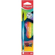 ceruzka s gumou BLACK'PEPS ENERGY 6 KS HB MAPED
