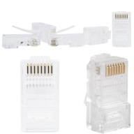 ZÁSTRČKA INTERNETOVÁ ZÁSTRČKA RJ45 8P8C ZLATÁ 4 KS