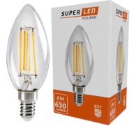 LED žiarovka E14 Filament 6W Edison Decorative C35