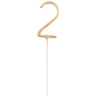 Prskavky DIGIT 2 zlaté číslo NARODENINY