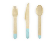 Drevený príbor 16cm - mint