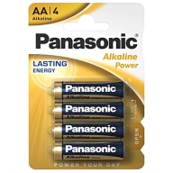 Batérie AA R6 x4 paličky – Panasonic – alkalické