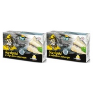 2 x sardinky v rastlinnom oleji 120g srdiečka