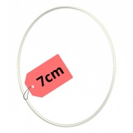 Kovová obruč na lapač snov Macrame, biely kruhový základný dekor 7 cm