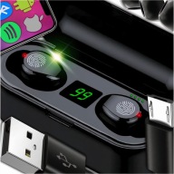 BEZDRÔTOVÉ SLÚCHADLÁ BLUETOOTH 5.3 MIKROFÓN DOTYKOVÉ OVLÁDANIE + POWERBANK