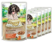STUZZY Chunks Turkey with Carrot Mokré krmivo pre psov SET vrecúško 6x100g