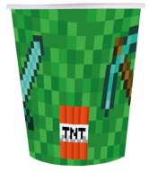 Pixel Paper Cups 6 kusov Narodeniny