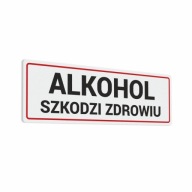Alkohol škodí zdraviu - nálepka 10x30