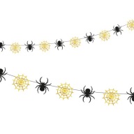 BANNER GARLAND HALLOWEEN SPIDER pavučinky DEKOR