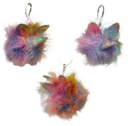 KEYRING KEYRING plyšová guľa UNICORN, farebná