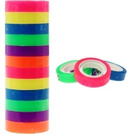 Farebná samolepiaca kancelárska páska, 11mm, 12 ks.