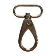 Kovová karabina na popruh tašky, veľká strieborná, 30 mm, 2 ks
