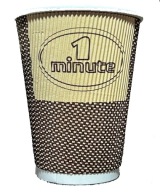 Trojvrstvový pohár z vlnitého papiera, 300 ml