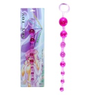 Boss Series Plug/Beads - Jelly Anal 10 Beads Pink