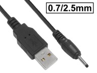 USB napájací kábel USB/A-DC 0,7/2,5 1,2m